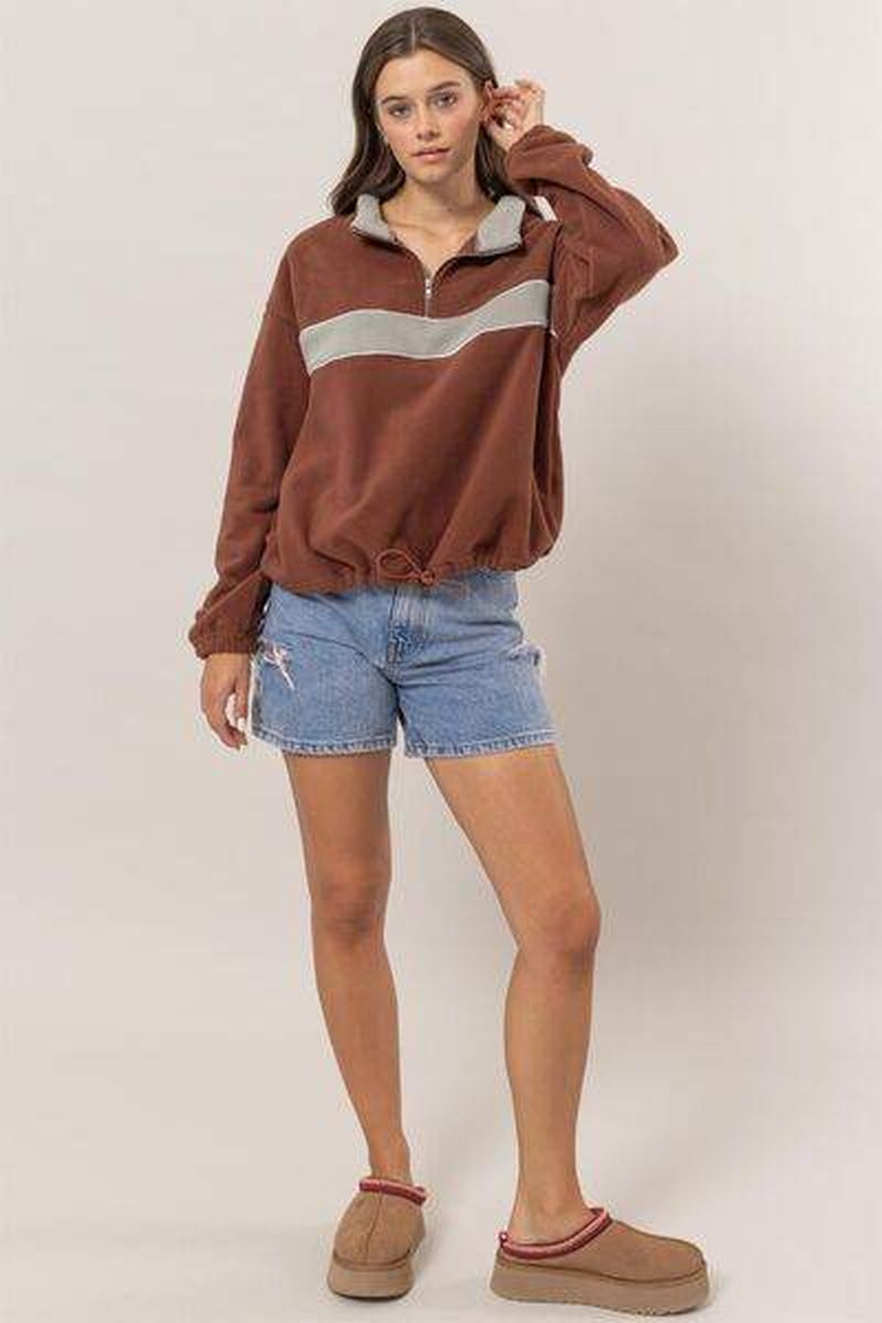 Snuggly Rainbow Half-Zip Snuggle Shirt for Couch Potatoes