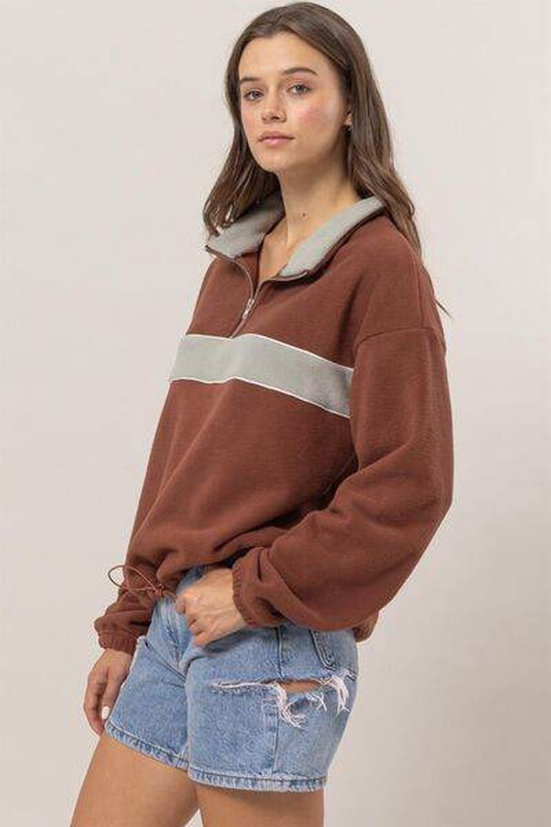 Snuggly Rainbow Half-Zip Snuggle Shirt for Couch Potatoes